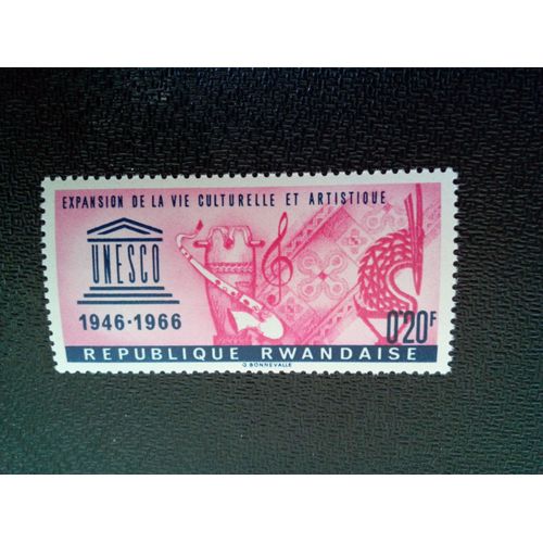 Timbre Rwanda Yt 183 Unesco, 20e Anniversaire 1966 ( 040504 )