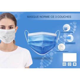 Bleu Sulida 40 pièces Mas-ques Jetables 3 Couches Anti-poussière Respirants 