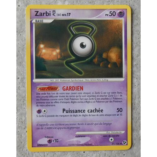 Carte Pokémon Zarbi (G) Niv.17  50 Pv  57/106