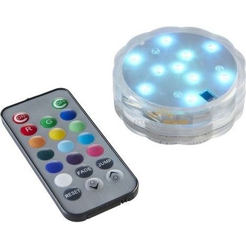 Base LED étanche RGB multicore avec télécommande