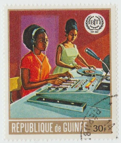 Timbre B I T 1919-1969 . République De Guinée. 30f.