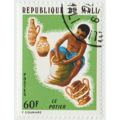 Timbre Le Potier . République Du Mali.Postes.60f.1974.