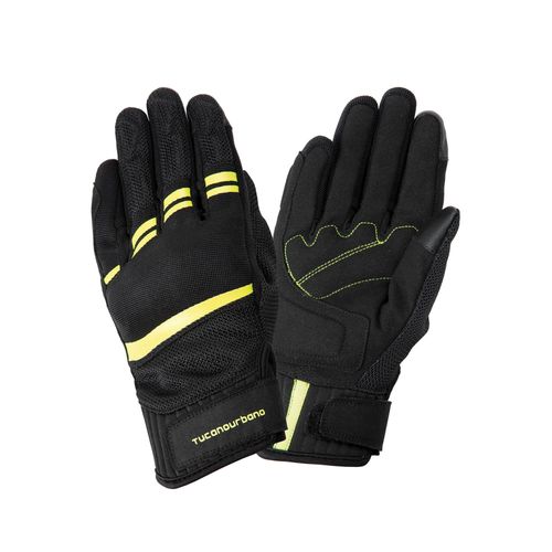Tucano Urbano Gants Lady Penna Noir Jaune Fluo Xs