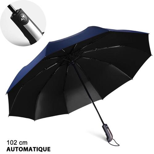 Parapluie Pliant Renforcé Super Coupe-Vent Parapluie Automatique Business-Parapluie Parapluie Parapluie De Voyage Automatique Pour Hommes Et Femmes Navy Bleu