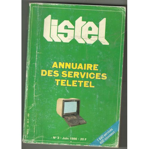 Listel N°3 Annuaire Teletel Juin 1986