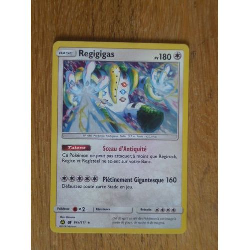 Carte Pokémon Française Rare Holo 84a /111 Regigigas Invasion Carmin