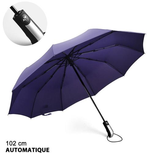 Parapluies Pliant Parapluie De Voyage Automatique Anti-Uv Pluie Femmes Coupe-Vent Renforcé Pour Hommes Et Femmes Noble Violet