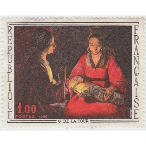 Timbre G.De La Tour.Postes.1,00. 1966
