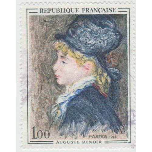 Timbre Auguste Renoir .Postes 1968.1,00