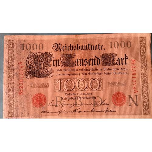 Billet Allemagne 1000 Mark - 1910