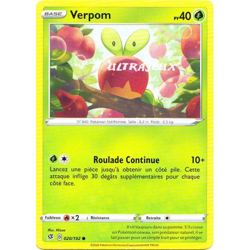 Pokémon - 20/192 - Verpom - Eb02 - Epée Et Bouclier - Clash Des Rebelles - Commune