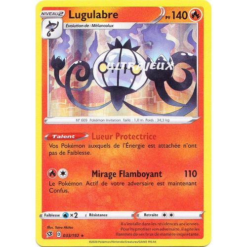 033/192 Lugulabre Holo Carte Pokemon Neuve Française EB02:Clash des Rebelles 
