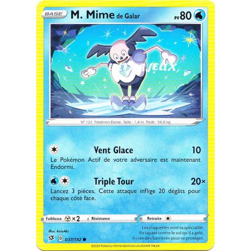 Pokémon - 37/192 - M. Mime De Galar - Eb02 - Epée Et Bouclier - Clash Des Rebelles - Commune