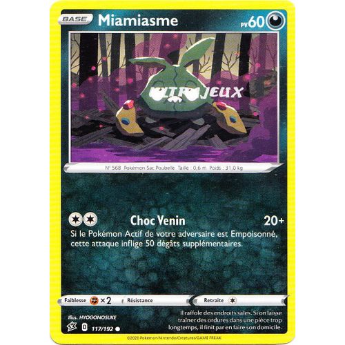 Pokémon - 117/192 - Miamiasme - Eb02 - Epée Et Bouclier - Clash Des Rebelles - Commune