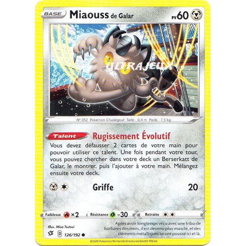 Pokémon - 126-R/192 - Miaouss De Galar - Reverse