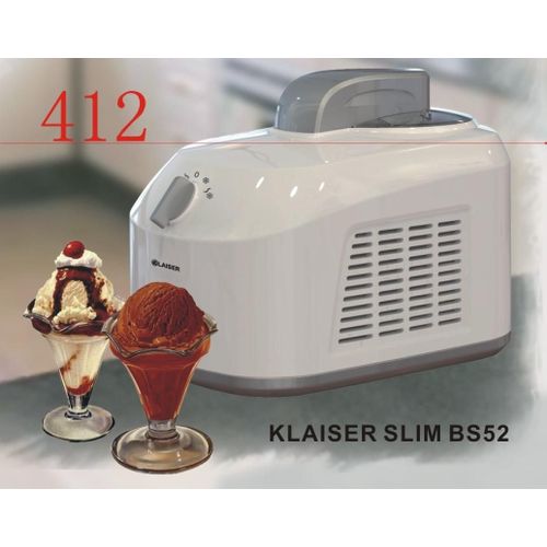 KLAISER SLIM BS52 Turbine à glace professionnelle avec livre de 62 recettes + Set de 3 Bols Supplémentaires
