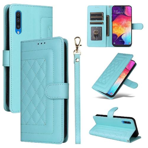 Flip Étui Pour Samsung Galaxy A50 Antichoc Simple Entreprise Étui En Cuir Couverture Rabotant Portefeuille - Vert