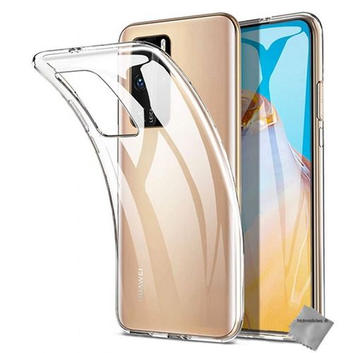 Housse Etui Coque Silicone Gel Fine Huawei P40 Pro + Verre Trempe - Transparent Tpu