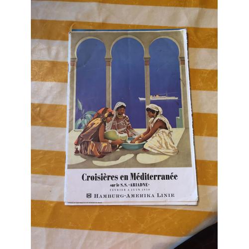 Catalogue De Croisière En Méditerranée 1958