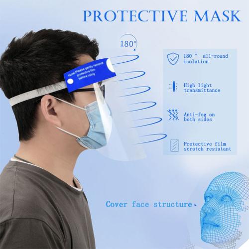 koazmopa 50PC Anti-Splash Transparent Mask Full Face Protection Anti-Spray Mist Shield