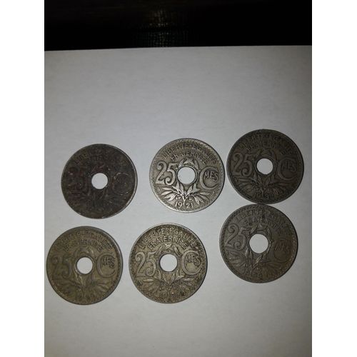 Lot De Six Pièces Lindauer De 25 Centimes