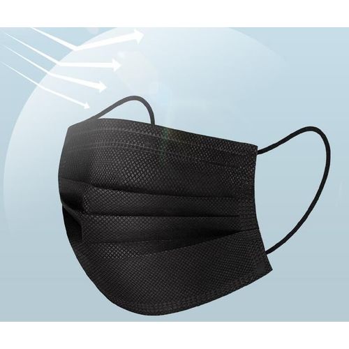 Envoie De France Lot De 20 Masques Mixte Épais Noir Vélo Sport Protection Visage Anti Poussière Pollution Mixte Trois Couches Résistante Bouche Cache Nez