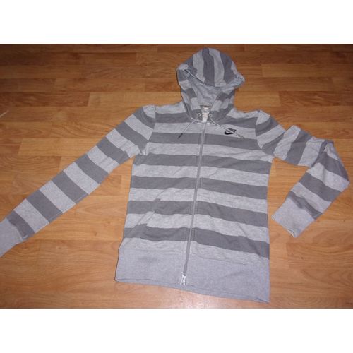 Veste Sweat Capuche Nike Gris Clair Et Foncé Taille Xs