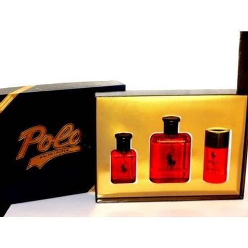 Ralph Lauren Polo Red 3-Piece Set Edt 125ml 40ml 75ml Deostick 