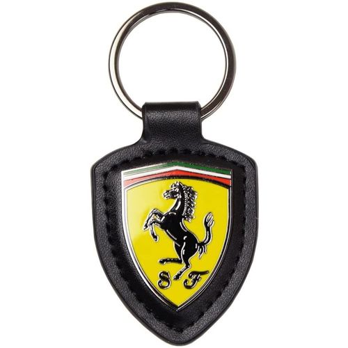 Porte-Clés Cuir Et Métal Ferrari