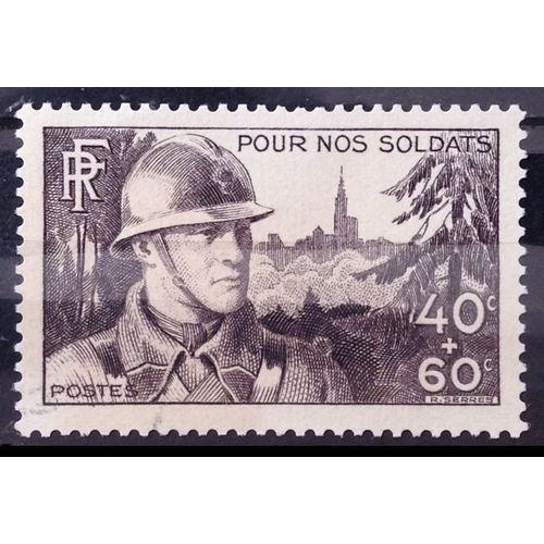 Pour Nos Soldats 40c+60c Brun (Superbe N° 451) Oblitération Très Légère - Cote 3,00 - France Année 1940 - N28539