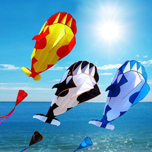 Cerf-Volant Volant En Forme De Baleine Géante Sans Cadre, Jouet De Sport De Plein Air, Amusant, Facile À Piloter, Pour Enfants