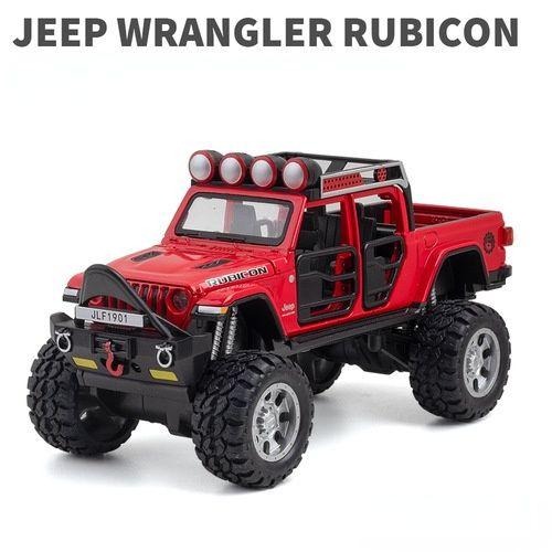 Voiture De Collection Jeep Wrangler Rubicon, Jouet Pour Enfants, Modèle En Alliage, Véhicule De Ramassage À Grande Roue, Cadeaux, 1/32