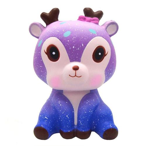 Cerf De Dessin Animé Kawaii, Jouets Squishy De Galaxie De 14cm, Crème Lente À Monter, Jouets À Presser Parfumés, Nouveauté Anti-Stress, Cadeau 2018