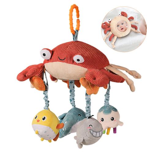 Jouets En Peluche Suspendus Pour Bébé, Berceau, Jouet Mobile Suspendu Avec Miroir Du Ventre, Activité En Peluche, Animal Poussette, Jouet Pour Enfants