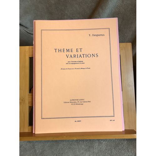 Y. Desportes Thème Et Variations Pour Timbales Batterie Et Piano Partition Leduc