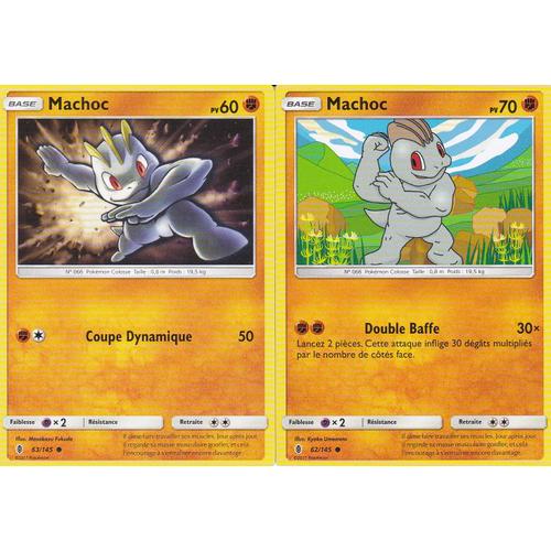 2 Cartes Pokemon - Machoc 63/145 Et Machoc 62/145 - Soleil Et Lune 2 Gardiens Ascendants - Française