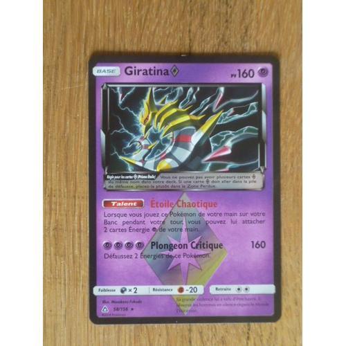 Carte Pokemon Giratina 160 Pv Brillante 58/156 Soleil Et Lune