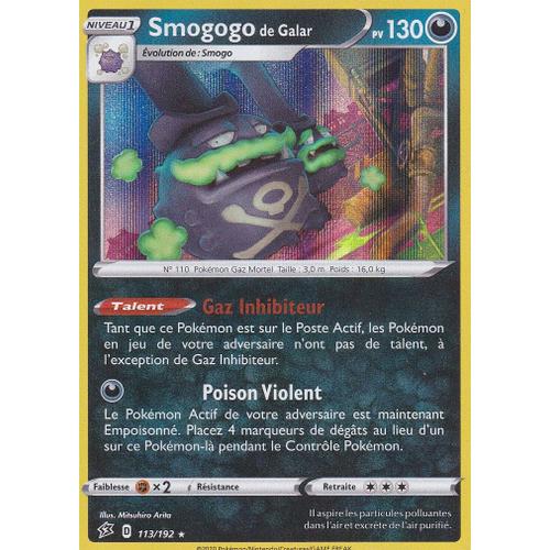 Carte Pokemon - Smogogo De Galar - Holo Rare - 113/192 - Épée Et Bouclier 2 Clash Des Rebelles