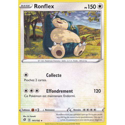 Carte Pokemon Pokemon - Ronflex - Rare - 141/192 - 150 Pv - Épée Et Bouclier 2 Clash Des Rebelles