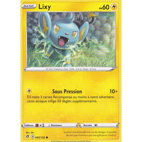 Carte Pokemon - Lixy - 060/162 Épée Et Bouclier 2 Clash Des Rebelles