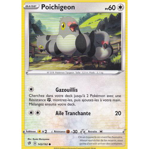 Carte Pokemon - Poichigeon 143/192 - Épée Et Bouclier 2 Clash Des Rebelles