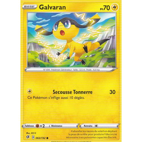 Carte Pokemon - Galvaran - 063/192 - Épée Et Bouclier 2 Clash Des Rebelles