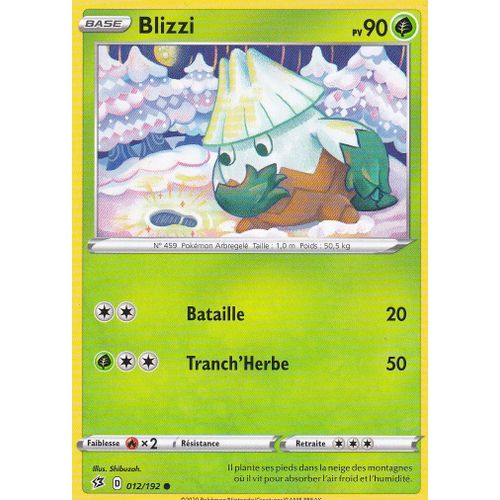 Carte Pokemon - Blizzi - 012/192 - Épée Et Bouclier 2 Clash Des Rebelles