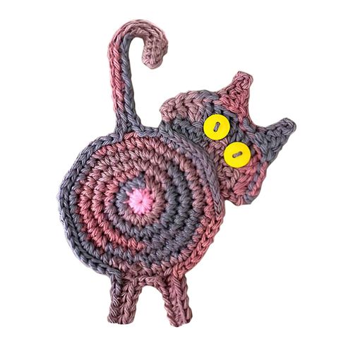 Sous-Verre De Fesses De Chat, Accesssoires De Cuisine, Coussin De Boisson Drôle De Chat, Tricoté À La Main, Cadeau Pour Les Amoureux Des Chats, Tapis De Table