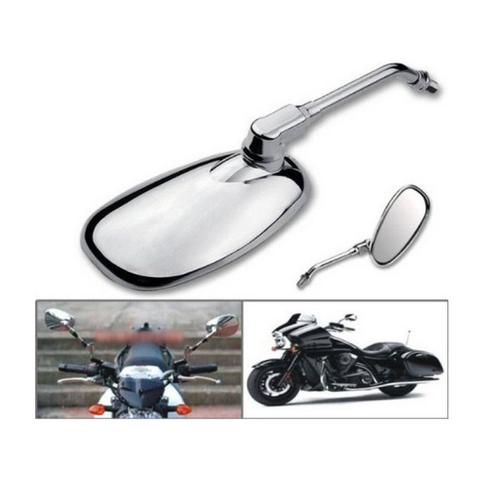 Paire De Rétroviseurs Arrière De Moto Classiques | Chrome Universel 10mm Moto Classique, Moto Scooter