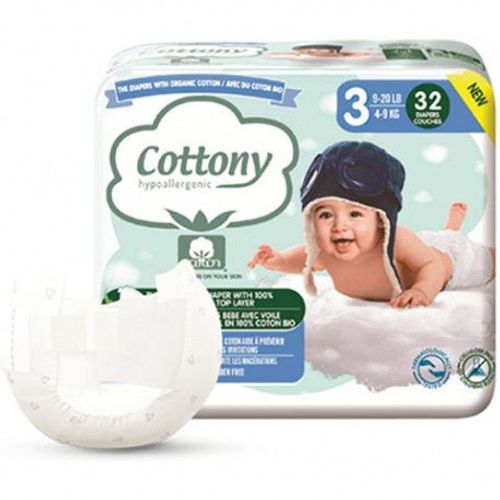 Couches Coton Bio T3 4-9 Kg