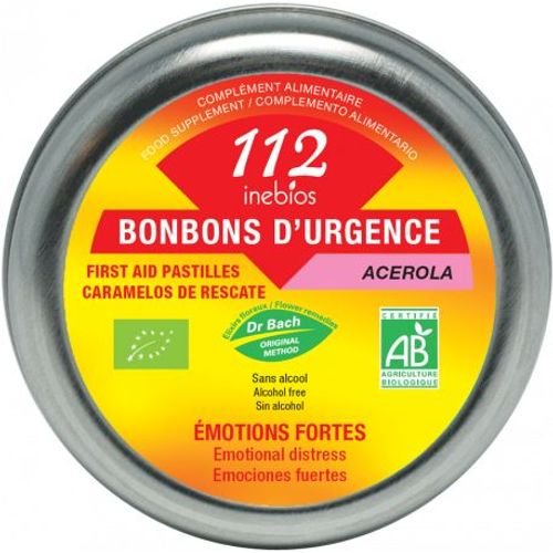 112 Bonbons D Urgence Bio Acerola 90gr Inebios 