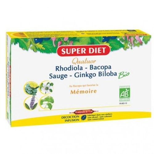 Quatuor Memoire Bio 20x15ml Super Diet 