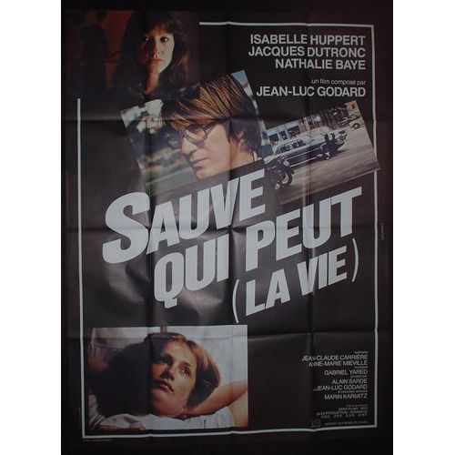 Sauve Qui Peut La Vie - V?ritable Affiche De Cin?ma - Format 120x160 Cm - De Jean Luc Godard Avec Isabelle Huppert, Jacques Dutronc, Nathalie Baye, Cecile Tanner - Film 1980
