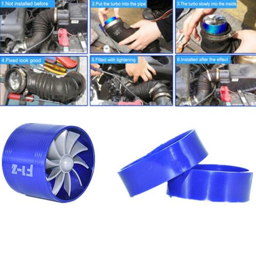 Tuyau De Turbine D'admission D'air Universel En Alliage D'aluminium Pour Voiture, Conteneur D'entrée De Gaz, Économiseur De Carburant, Ventilateur, Smile, Chargeur
